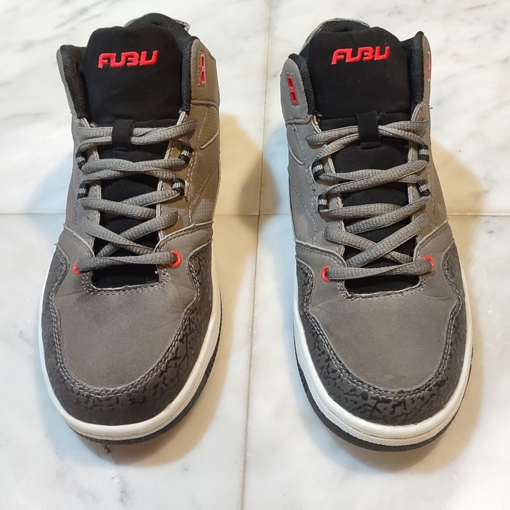 FUBU Gray & Black Basketball Sneakers